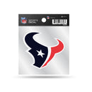 Houston Texans Clear Backer Decal W/ Primary Logo (4"X4")