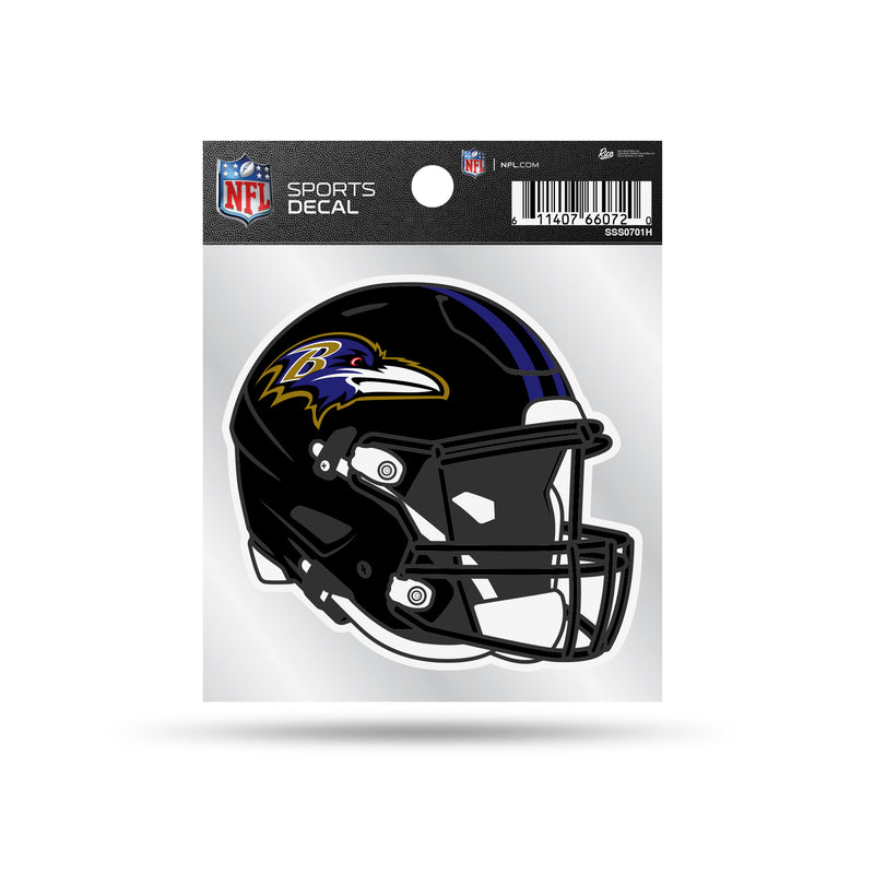 Ravens Clear Back Decal with Helmet (4"X4")