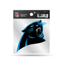 Panthers Clear Backer Decal W/ Primary Logo (4"X4")