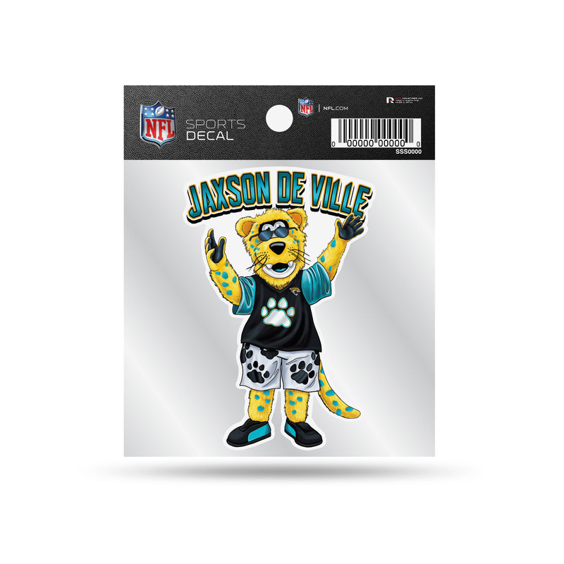 Jaguars 4"X4" Weeded Mascot Decal