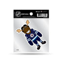 Jets - WIN  Clear Backer Decal W/ Mascot Logo (4"X4")