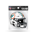 Dolphins Clear Backer Decal with Classic White Retro Helmet (4"X4")
