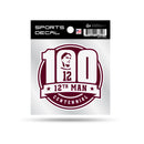 Texas A&M 4"X4" Weeded Mascot Decal