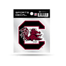 South Carolina Gamecocks Primary Logo 4x4 Clear Backer Sports Decal