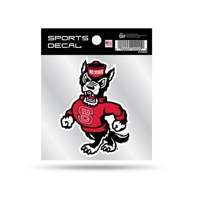 North Carolina State 4"X4" Weeded Mascot Decal