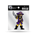 East Carolina Mascot Logo Small Style Weeded Decal (4X4") - Peedee