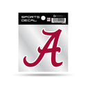 Alabama University Clear Backer Decal W/ Primary Logo (4"X4")