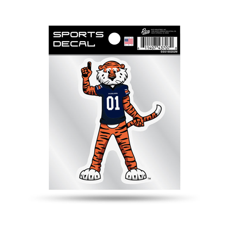 Auburn 4"X4" Weeded Mascot Decal