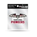 Transylvania Pioneers Primary Logo 4x4 Clear Backer Sports Decal