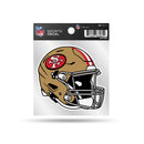 San Francisco 49ers Clear Backer Decal W/ Classic Logo Helmet (4"X4")