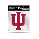 Indiana University 4"X4" Weeded Decal On Clear Backer