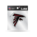 Falcons Clear Backer Decal W/ Primary Logo (4"X4")