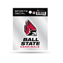Ball State 4X4 Clear Backer Sports Decal