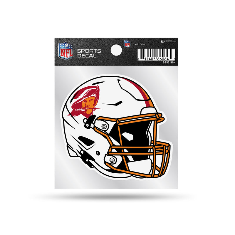 Buccaneers Clear Backer Decal W/ Classic White And Cream Helmet (4"X4")