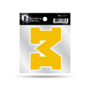 Michigan University Clear Backer Decal W/ Primary Logo (4"X4")