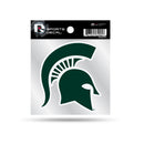 Michigan State Clear Backer Decal W/ Primary Logo (4"X4")