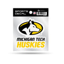 Michigan Tech 4X4 Clear Backer Sports Decal