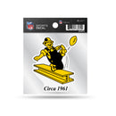 Steelers Clear Backer Decal W/ Retro Logo (4"X4")