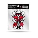 Texas Tech Red Raiders Mascot 4x4 Clear Backer Sports Decal