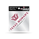 Texas Woman'S Pioneers 4" X 4" Small Style Decal - Primary Logo