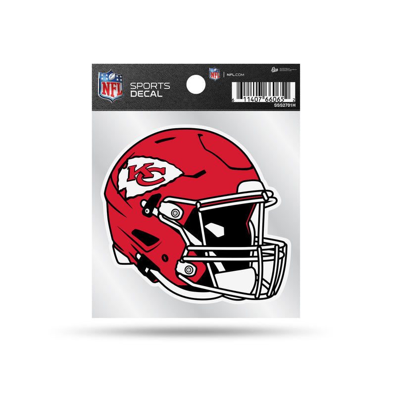 Chiefs Clear Backer Decal with Helmet  (4"X4")