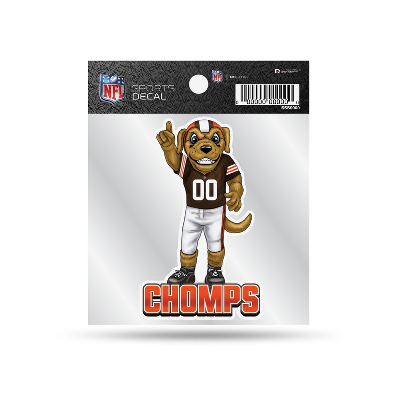 Browns Clear Backer Decal W/ Mascot Logo (4"X4")