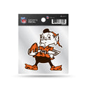 Browns Clear Backer Decal W/ Retro Logo (4"X4")