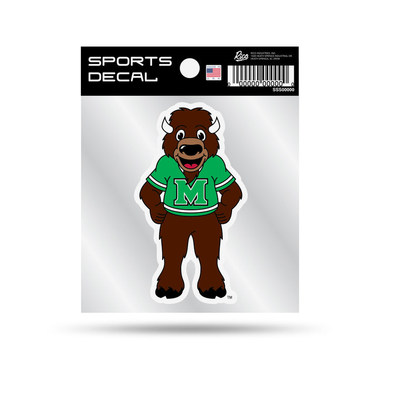 Marshall 4"X4" Weeded Mascot Decal