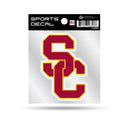 Southern California Trojans Primary Logo 4x4 Clear Backer Sports Decal