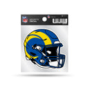 Rams Clear Back Decal with Helmet (4"X4")