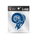 Rams Clear Backer Decal W/ Retro Logo (4"X4")