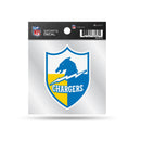 Chargers Clear Backer Decal W/ Retro Logo (4"X4")