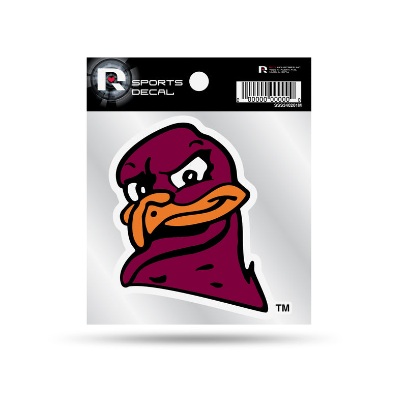 Virginia Tech Mascot Small Style Decal (4X4")