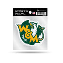 William & Mary 4X4 Clear Backer Sports Decal