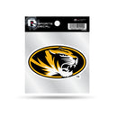 Missouri University Weeded Clear Backer Decal W/ Primary Logo (4"X4")