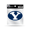 Byu 4"X4" Weeded Decal On Clear Backer
