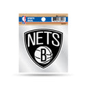 Nets Clear Backer Decal W/ Primary Logo (4"X4")