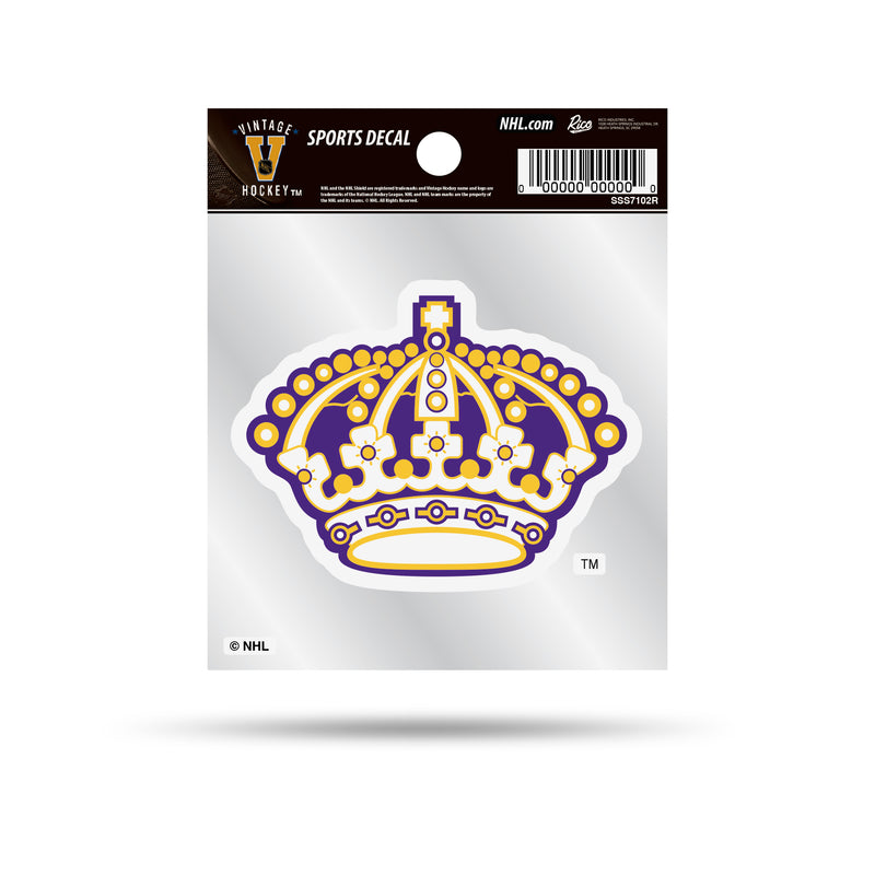 Los Angeles Kings Retro Crown Clear Backer Decal (4"x4")