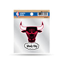 Bulls Clear Backer Decal W/ Retro Logo (4"X4")