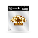 Bruins  Clear Backer Decal W/ Retro Logo (4"X4")