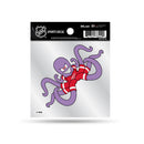 Red Wings  Clear Backer Decal W/ Mascot Logo (4"X4")