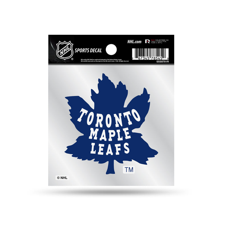 Maple Leafs  Clear Backer Decal W/ Retro Logo (4"X4")