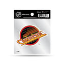 Canucks  Clear Backer Decal W/ Retro Logo (4"X4")