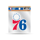 76ers Clear Backer Decal W/ Primary Logo (4"X4")