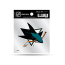 Sharks  Clear Backer Decal W/ Primary Logo (4"X4")