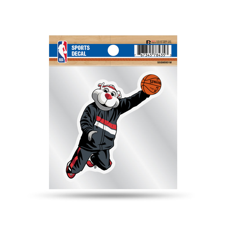 Trail Blazers Clear Backer Decal W/ Mascot Logo (4"X4")