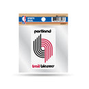 Trail Blazers Clear Backer Decal W/ Retro Logo (4"X4")
