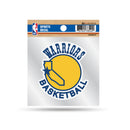 Warriors Clear Backer Decal W/ Retro Logo (4"X4")
