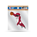Raptors Clear Backer Decal W/ Mascot Logo (4"X4")