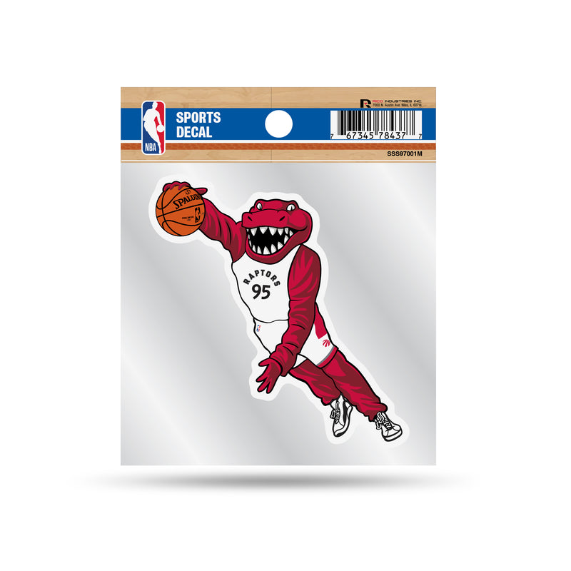 Raptors Clear Backer Decal W/ Mascot Logo (4